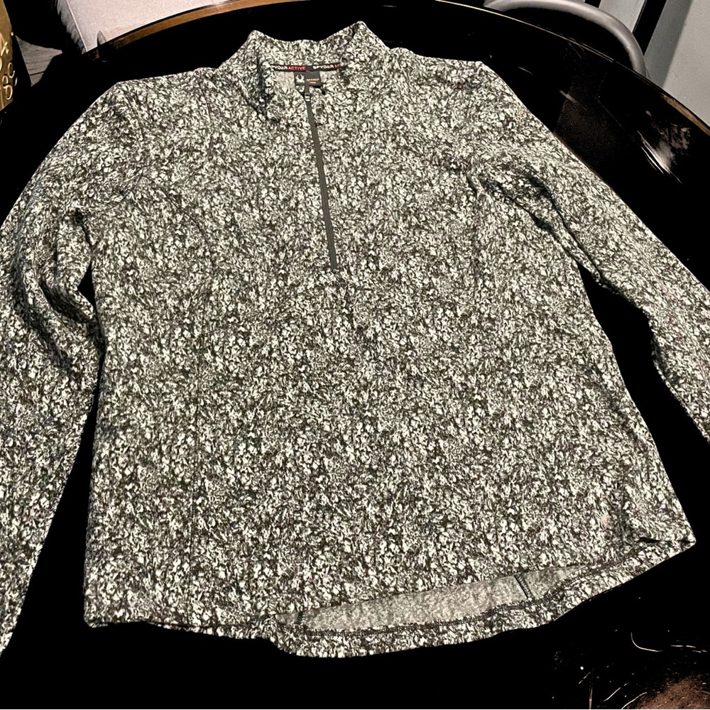 Spyder Black and White Patterned Pullover